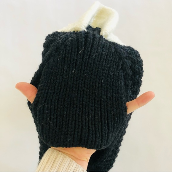 Knit Cat or Small Dog Sweater with Hood - Picture 3 of 4